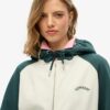 Sudadera con capucha, cremallera y mangas raglán oversize con el logotipo Essential