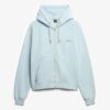Sudadera con capucha, cremallera y mangas raglán oversize con el logotipo Essential