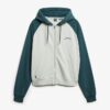 Sudadera con capucha, cremallera y mangas raglán oversize con el logotipo Essential