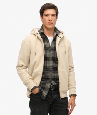 Sudadera con capucha y cremallera con logotipo Essential