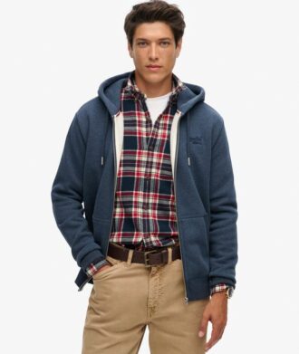 Sudadera con capucha y cremallera con logotipo Essential