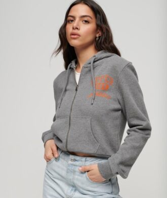 Sudadera con capucha y cremallera corta Athletic Essentials
