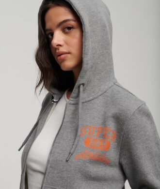 Sudadera con capucha y cremallera corta Athletic Essentials