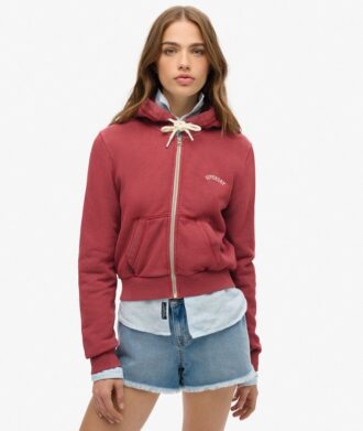 Sudadera con capucha y cremallera corta con el logotipo Essential