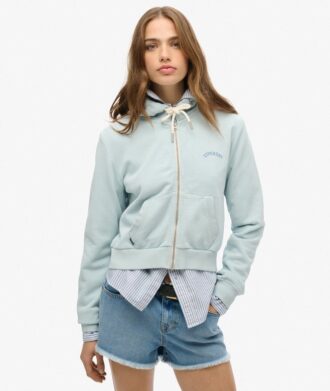 Sudadera con capucha y cremallera corta con el logotipo Essential