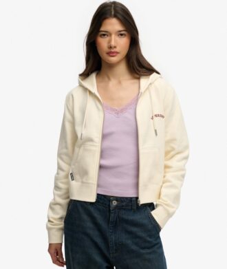 Sudadera con capucha y cremallera corta con el logotipo Essential