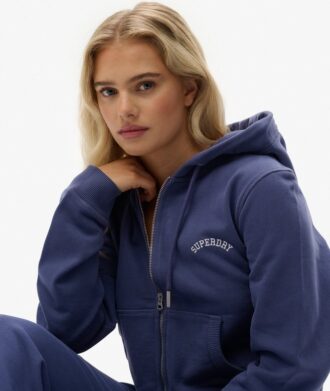 Sudadera con capucha y cremallera corta con el logotipo Essential