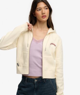 Sudadera con capucha y cremallera corta con el logotipo Essential