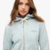 Sudadera con capucha y cremallera corta con el logotipo Essential