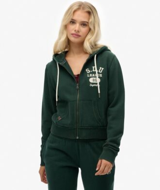 Sudadera con capucha y cremallera corta y holgada Athletic Essentials