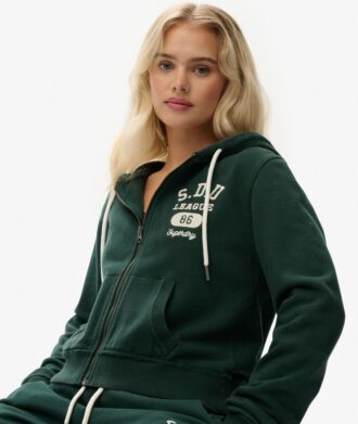 Sudadera con capucha y cremallera corta y holgada Athletic Essentials
