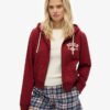 Sudadera con capucha y cremallera corta y holgada Athletic Essentials