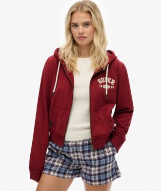 Sudadera con capucha y cremallera corta y holgada Athletic Essentials