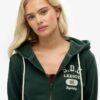 Sudadera con capucha y cremallera corta y holgada Athletic Essentials