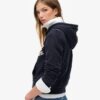 Sudadera con capucha y cremallera corta y holgada Athletic Essentials
