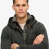 Sudadera con capucha y cremallera lavada con el logotipo de Essential Sudadera con capucha y cremallera lavada con el logotipo de Essential