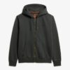 Sudadera con capucha y cremallera lavada con el logotipo de Essential Sudadera con capucha y cremallera lavada con el logotipo de Essential