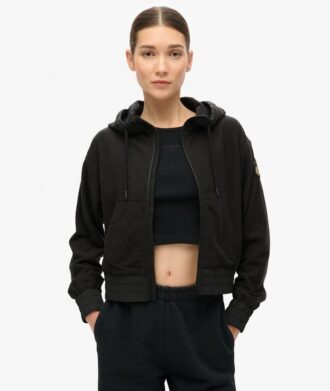 Sudadera con capucha y cremallera Sport Tech Grid Fleece