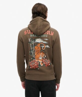 Sudadera con capucha y estampado de tatuaje