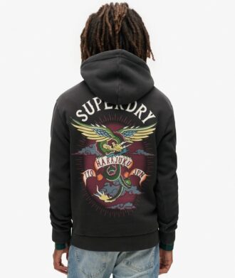Sudadera con capucha y estampado de tatuaje
