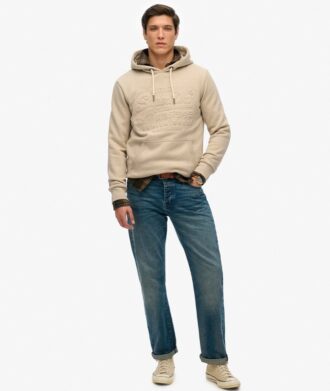 Sudadera con capucha y estampado en relieve