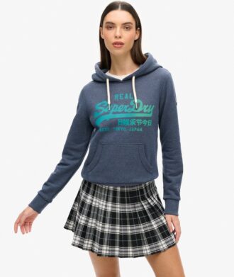 Sudadera con capucha y gráfico del logotipo Vintage en tonos