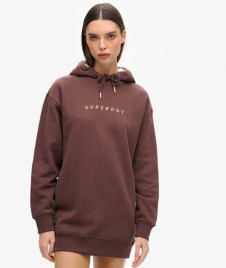 Sudadera con capucha y logotipo metalizado de lujo