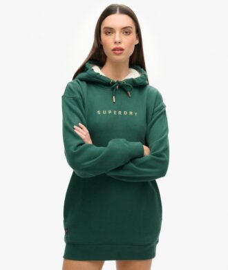 Sudadera con capucha y logotipo metalizado de lujo