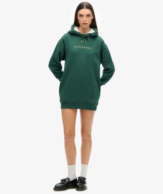 Sudadera con capucha y logotipo metalizado de lujo