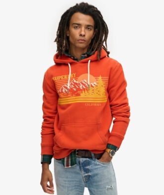 Sudadera con capucha y rayas gráficas Outdoor