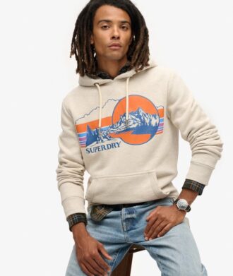 Sudadera con capucha y rayas gráficas Outdoor