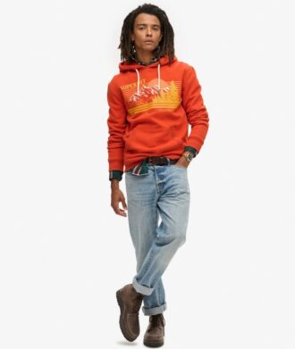 Sudadera con capucha y rayas gráficas Outdoor