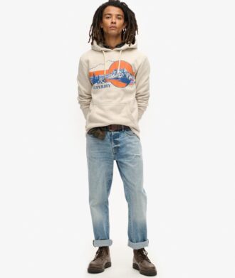 Sudadera con capucha y rayas gráficas Outdoor
