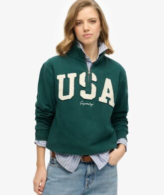 Sudadera con media cremallera y apliques Athletic Essentials