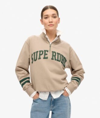 Sudadera con media cremallera y apliques Athletic Essentials