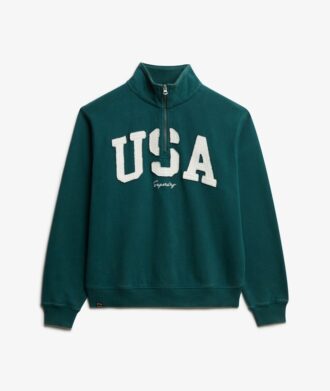 Sudadera con media cremallera y apliques Athletic Essentials