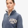Sudadera con media cremallera y apliques Athletic Essentials