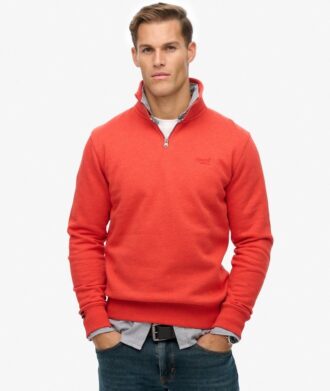 Sudadera con media cremallera y logotipo Essential