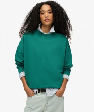 Sudadera de cuello redondo oversize con logotipo Essential