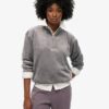 Sudadera de terciopelo Country Club con media cremallera