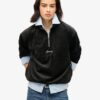 Sudadera de terciopelo Country Club con media cremallera
