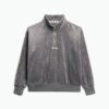 Sudadera de terciopelo Country Club con media cremallera