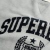 Sudadera deportiva holgada con estampado flocado