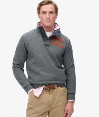 Sudadera deportiva Vintage con medio botonadura