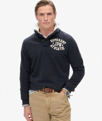 Sudadera deportiva Vintage con medio botonadura
