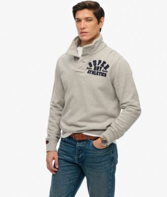 Sudadera deportiva Vintage con medio botonadura