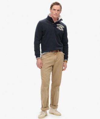 Sudadera deportiva Vintage con medio botonadura