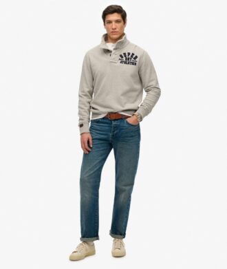 Sudadera deportiva Vintage con medio botonadura