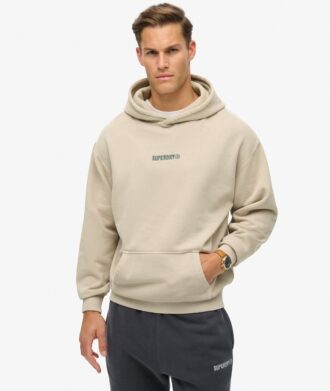 Sudadera holgada con capucha y micrologo