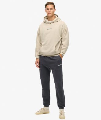 Sudadera holgada con capucha y micrologo